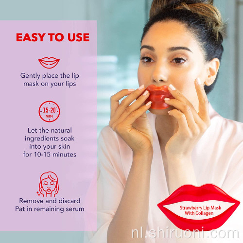 Vitamine C Strawberry Lip Treatment Mask met collageen